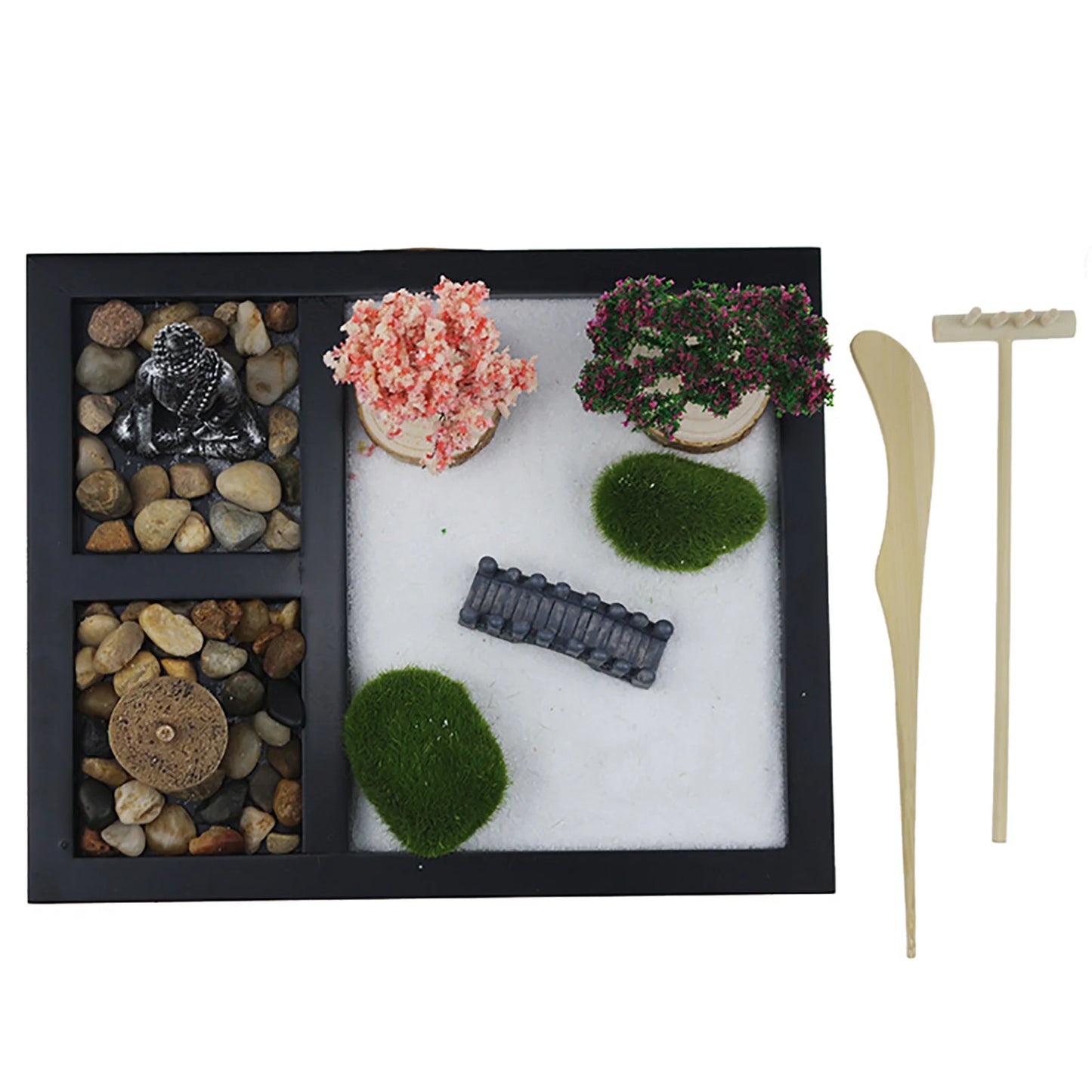 Mini Zen Sand Garden – Desktop Meditation & Relaxation Kit