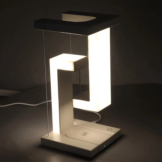 Levitating LED Table Lamp with Wireless Charging