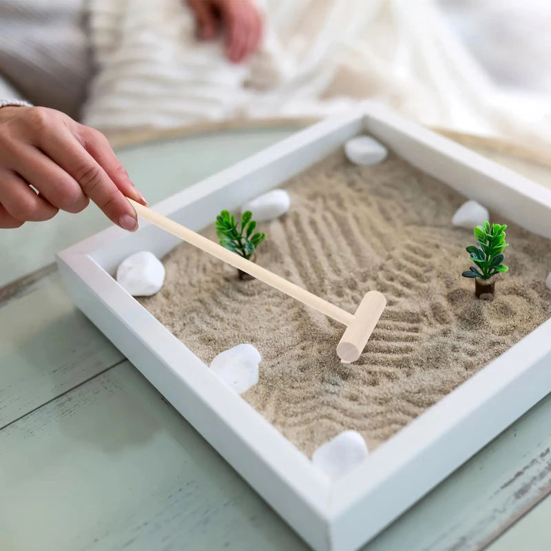 Mini Zen Garden Rake Set – 6-Piece Desktop Sand Tool Kit