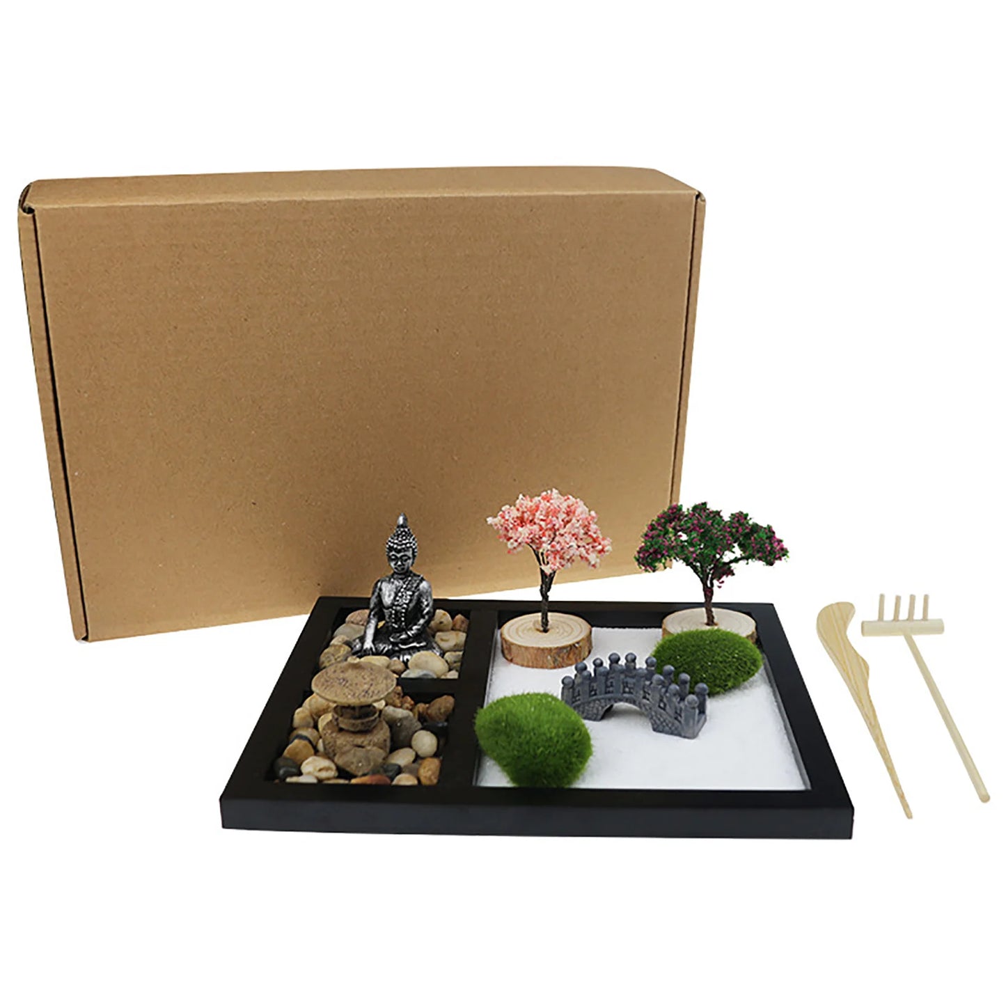 Mini Zen Sand Garden – Desktop Meditation & Relaxation Kit