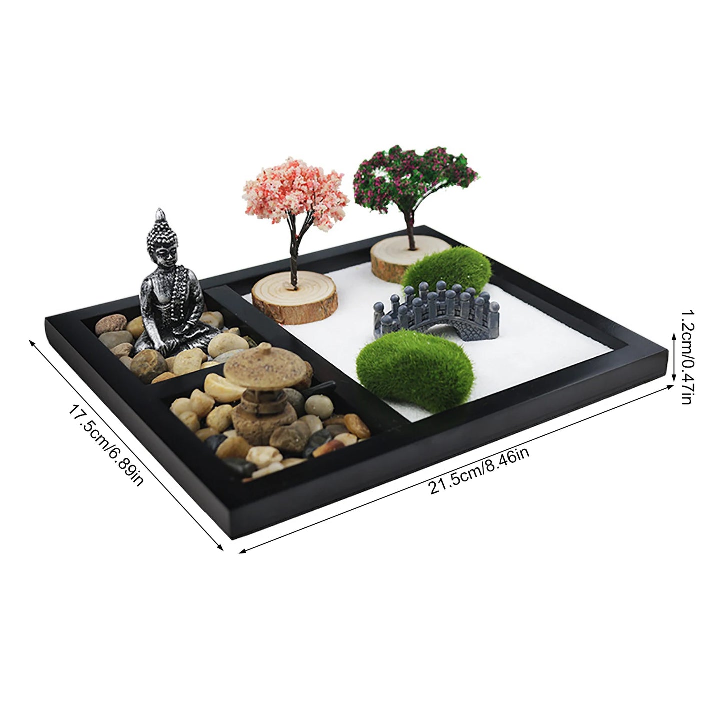 Mini Zen Sand Garden – Desktop Meditation & Relaxation Kit