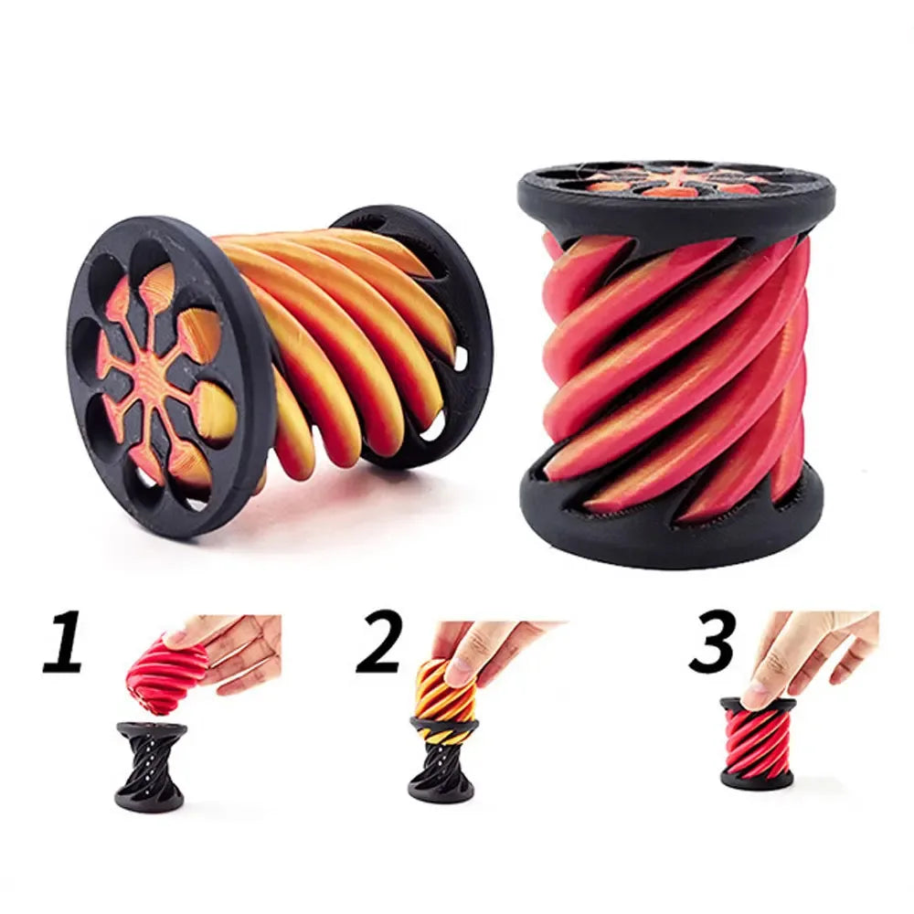 3D Spiral Rotating Fidget Toy - Stress Relief Spinner for Kids & Adults