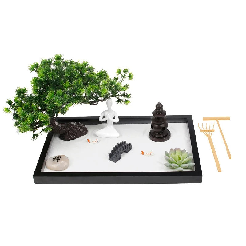 Mini Zen Garden Kit – Desk Sand Art for Meditation & Relaxation