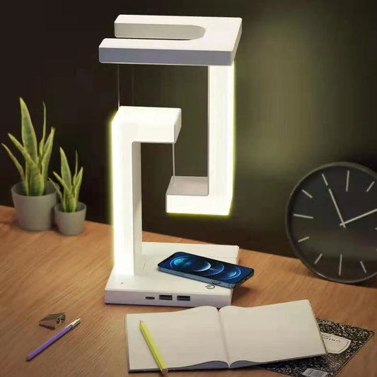 Levitating LED Table Lamp with Wireless Charging