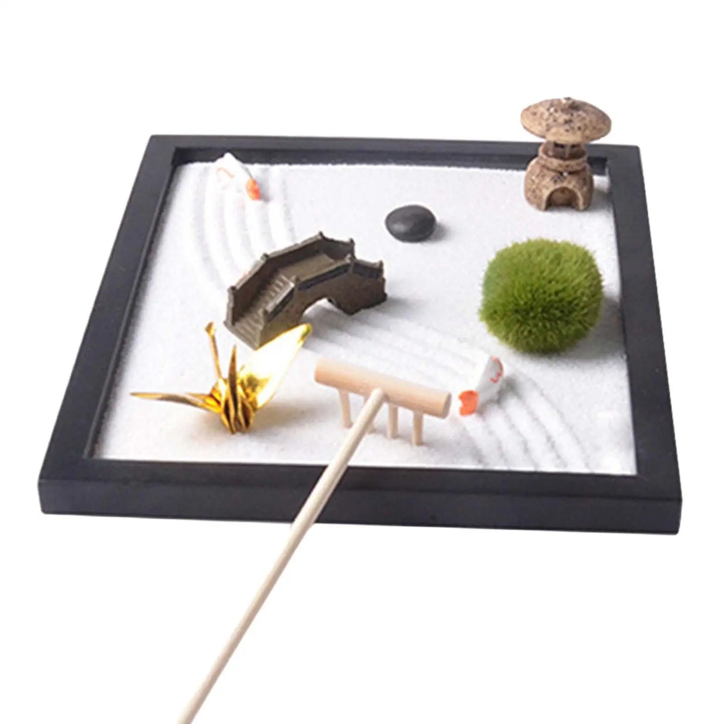 Zen Garden Sand Box Accessories – Desktop Meditation & Décor Set