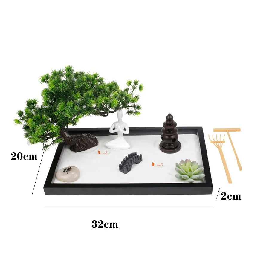 Mini Zen Garden Kit – Desk Sand Art for Meditation & Relaxation