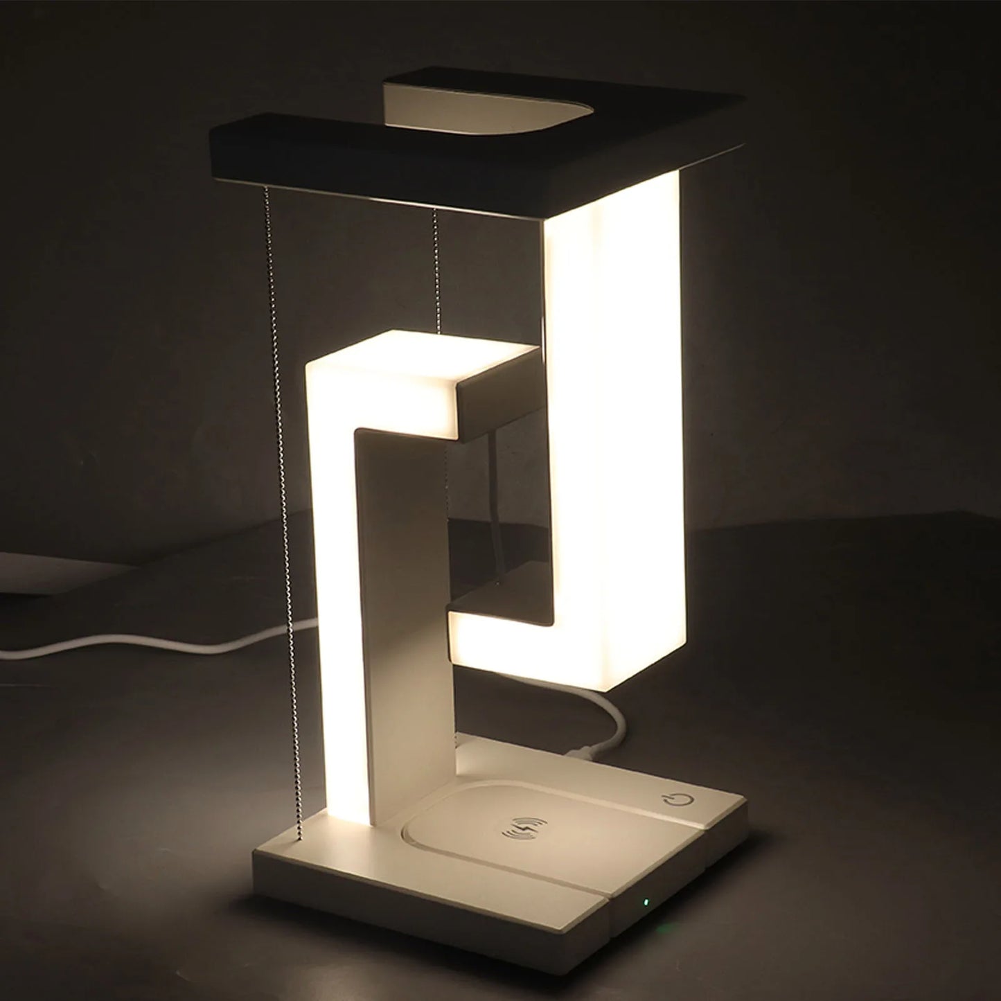 Levitating LED Table Lamp with Wireless Charging