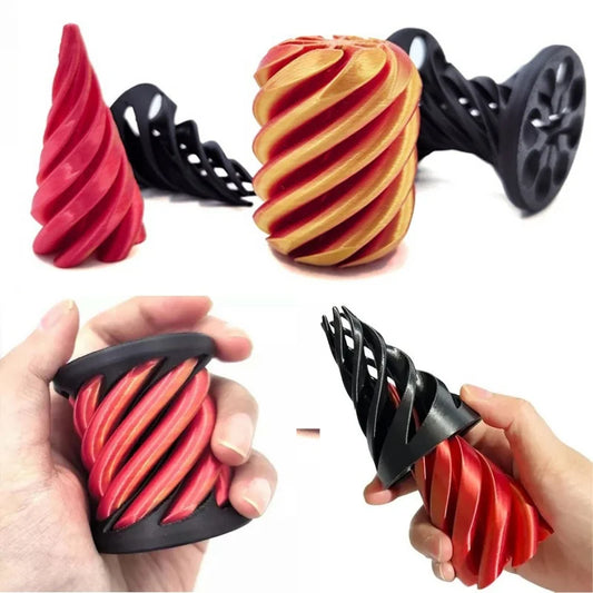 3D Spiral Rotating Fidget Toy - Stress Relief Spinner for Kids & Adults