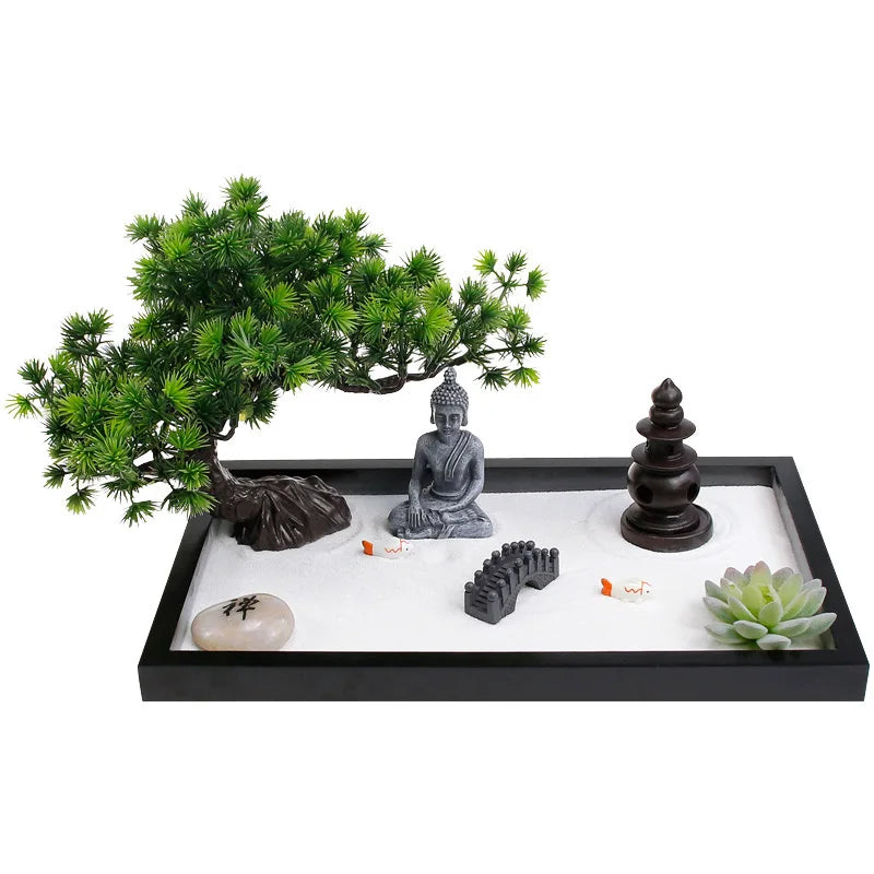 Mini Zen Garden Kit – Desk Sand Art for Meditation & Relaxation