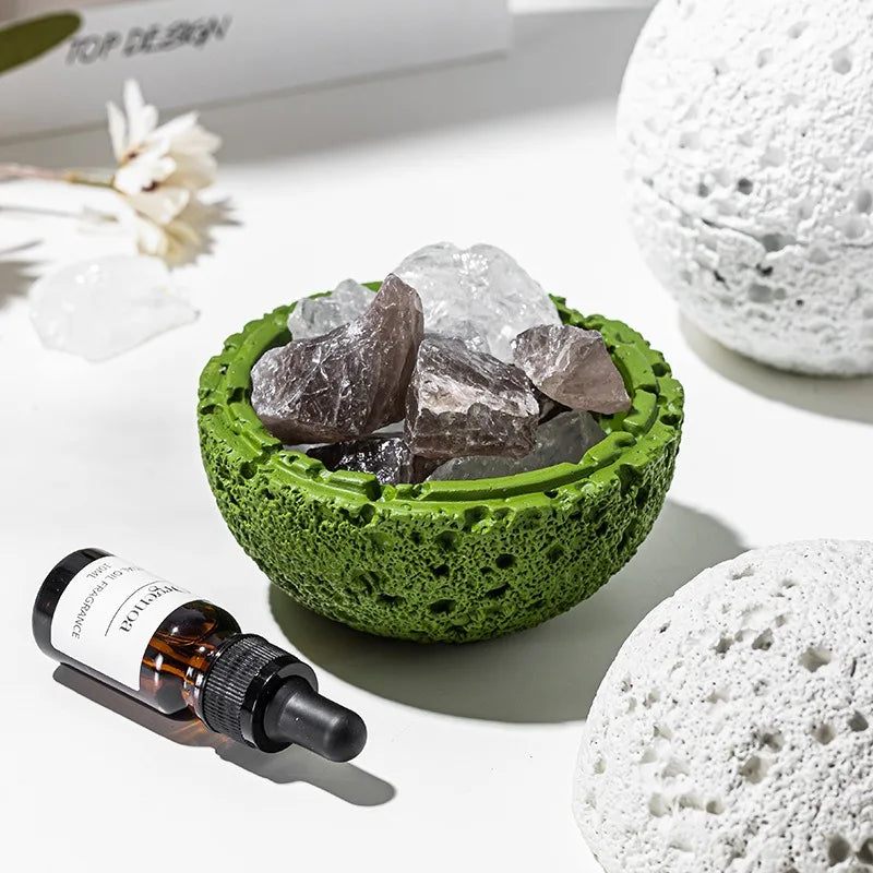 Volcano Rock Aromatherapy Diffuser – Fireless Crystal Essential Oil Home Fragrance
