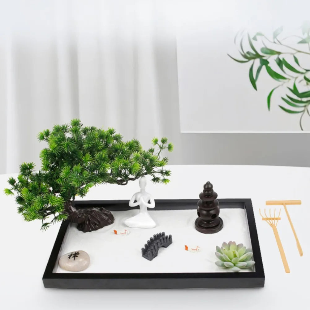 Mini Zen Garden Kit – Desk Sand Art for Meditation & Relaxation