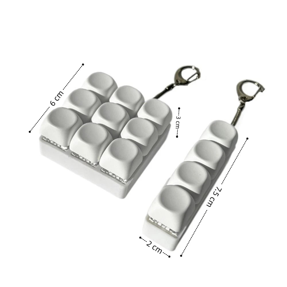 Mini Keyboard Clicker - Relief Fidget Keychain