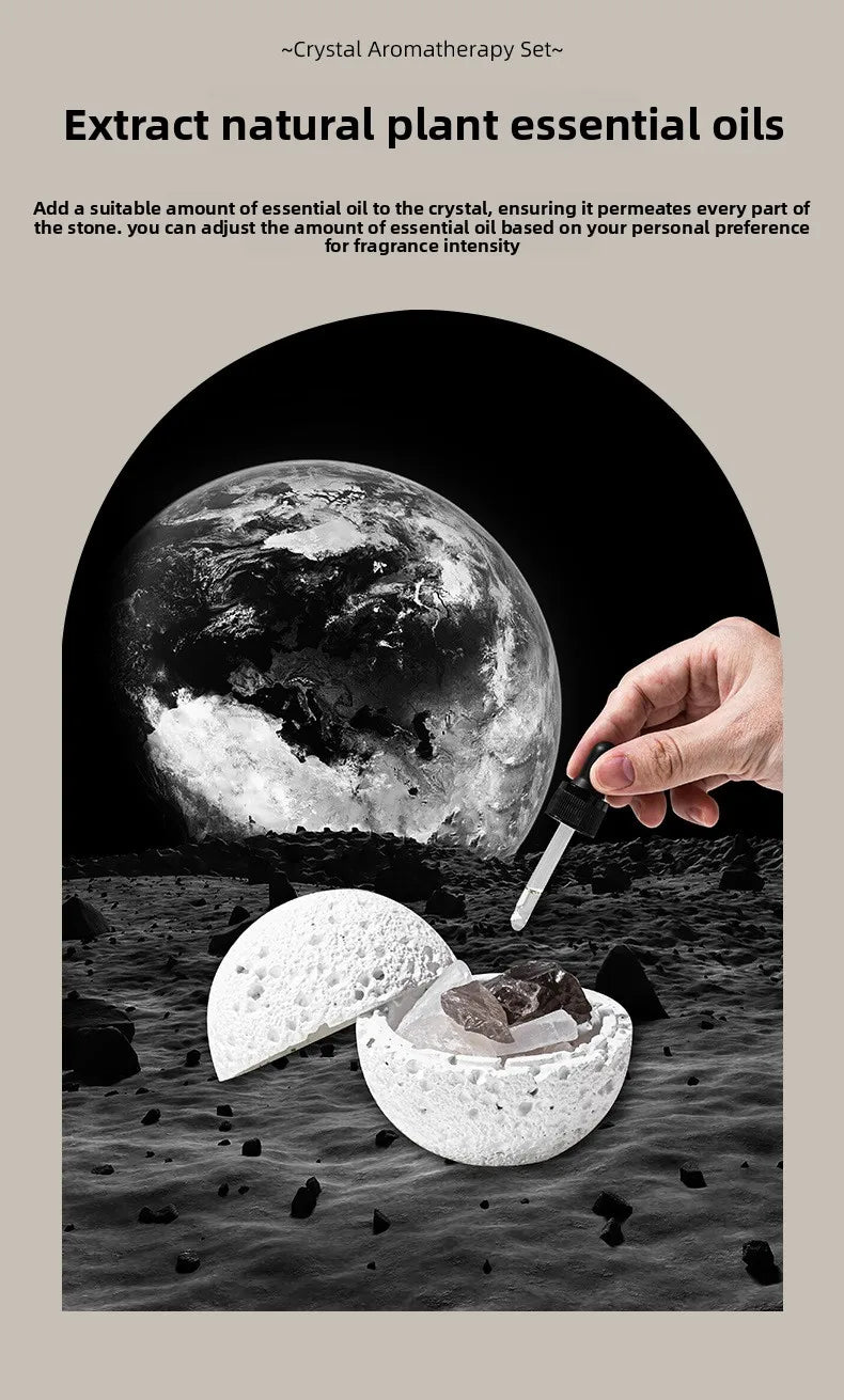 Volcano Rock Aromatherapy Diffuser – Fireless Crystal Essential Oil Home Fragrance