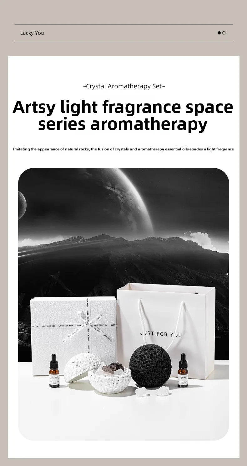 Volcano Rock Aromatherapy Diffuser – Fireless Crystal Essential Oil Home Fragrance