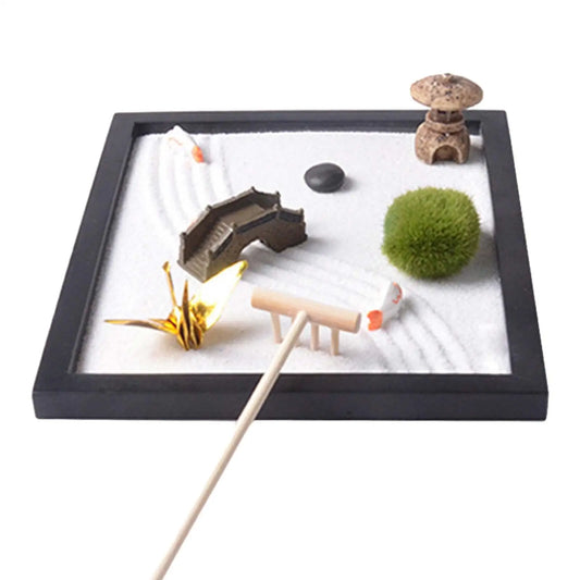 Zen Garden Sand Box Accessories – Desktop Meditation & Décor Set