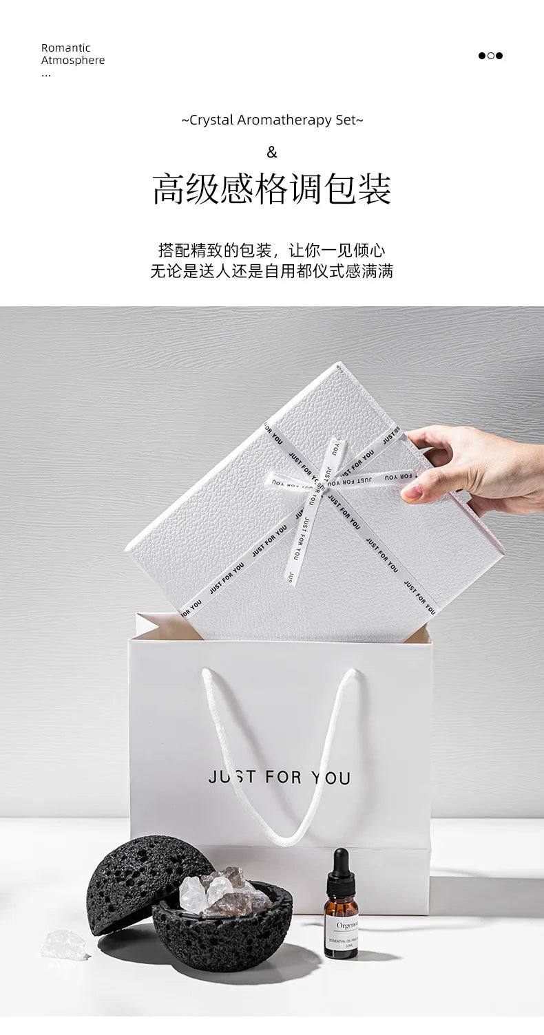 Volcano Rock Aromatherapy Diffuser – Fireless Crystal Essential Oil Home Fragrance